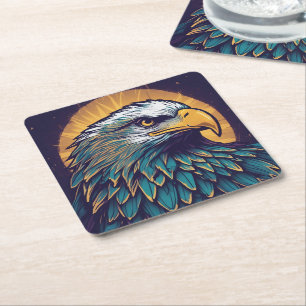 Dessous De Verre Carré Majestic Bald Eagle