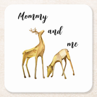 Dessous De Verre Carré Maman et moi Deer