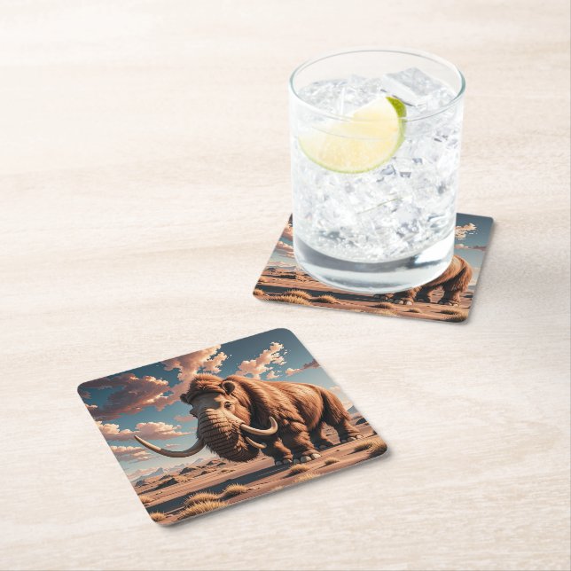 Dessous De Verre Carré Mammoth laineux (En situation)