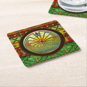 Dessous De Verre Carré MAN IN THE MAZE paysage + votre arrière - plan