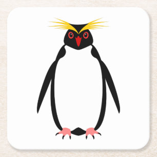 Dessous De Verre Carré Manchot rockhopper ou macaroni