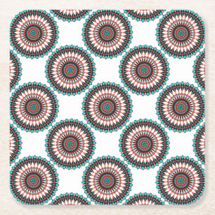 Dessous De Verre Carré Mandala amérindienne
