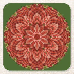 Dessous De Verre Carré Mandala de Noël