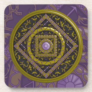 Dessous de verre carré mandala Sagittaire