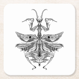 Dessous De Verre Carré Mante de prière inspirée