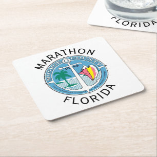 Dessous De Verre Carré Marathon - Florida Keys