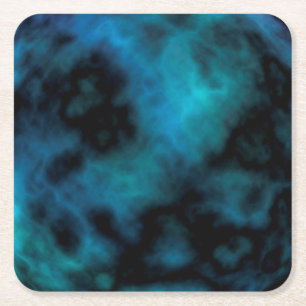 Dessous De Verre Carré Marbre Bleu Cosmic Faux