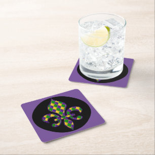 Dessous De Verre Carré Mardi Gras