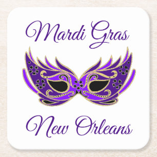 Dessous De Verre Carré Mardi Gras New Orleans