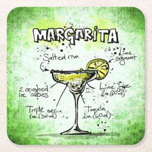 Dessous De Verre Carré Margarita Drink Recette