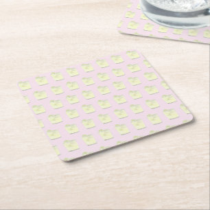 Dessous De Verre Carré Margarita Pink Green Fiesta