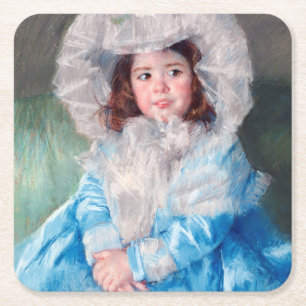 Dessous De Verre Carré Margot en bleu, Mary Cassatt