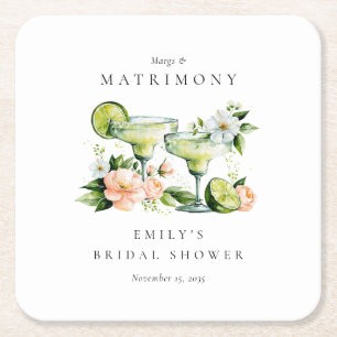 Dessous De Verre Carré Margs & Matrimony Floral Bridal Shower