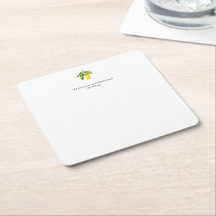 Dessous De Verre Carré Mariage Citron