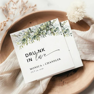 Dessous De Verre Carré Mariage de plantes vertes