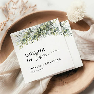 Dessous De Verre Carré Mariage de plantes vertes