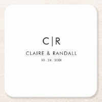 Mariage minimaliste noir et blanc