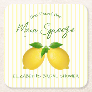 Dessous De Verre Carré Mariée au citron Main Squeeze