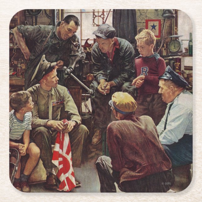 Dessous De Verre Carré Marine (Devant)