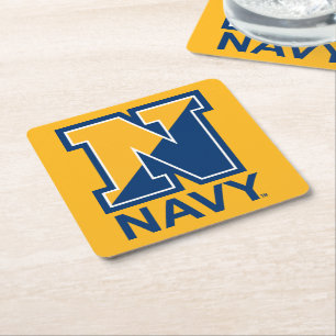 Dessous De Verre Carré Marine américaine   Marine initiale N
