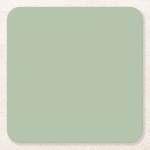 Dessous De Verre Carré Marque personnalisée verte Sage