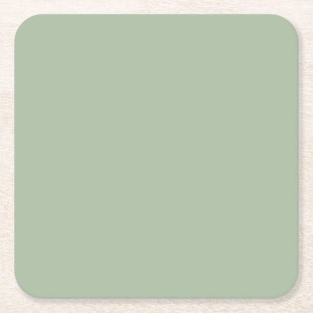 Dessous De Verre Carré Marque personnalisée verte Sage (Devant)