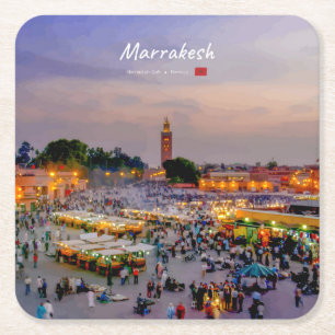 Dessous De Verre Carré Marrakech, Maroc - Place Jemaa el Fnaa