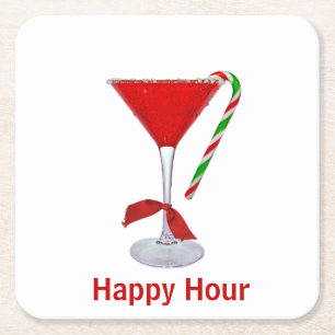 Dessous De Verre Carré Martini de Noël S