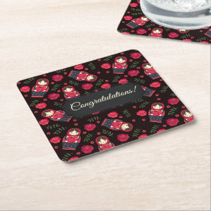 Dessous De Verre Carré Matreshka personnalisable