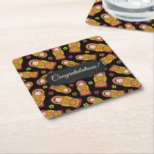 Dessous De Verre Carré Matreshka personnalisable