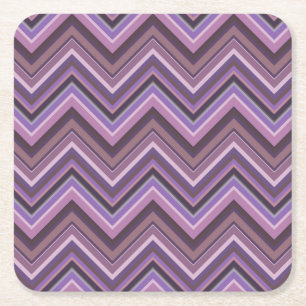 Dessous De Verre Carré Mauve zigzag stripes