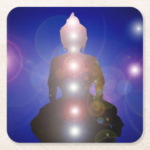 Dessous De Verre Carré Méditation Zen Buddha Chakra Yoga Namaste