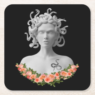 Dessous De Verre Carré Medusa Gorgon Mythologie grecque