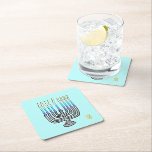Dessous De Verre Carré Menorah lunaire