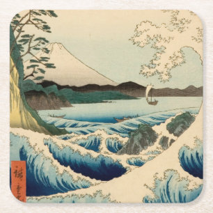 Dessous De Verre Carré Mer japonaise de Satta Hiroshige Art