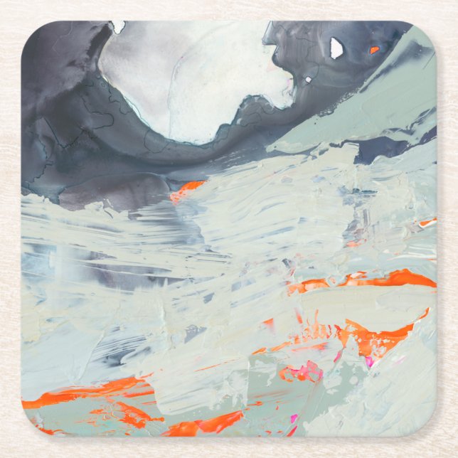 Dessous De Verre Carré Mer Polyphonique - Beige (Devant)