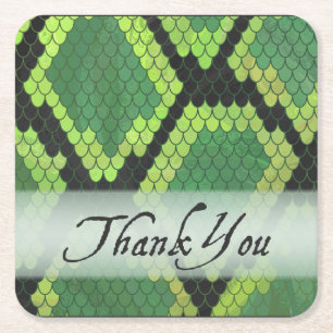 Dessous De Verre Carré Merci de serpent animal sauvage