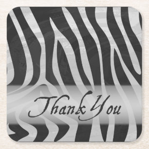 Dessous De Verre Carré Merci Motif gris animal sauvage