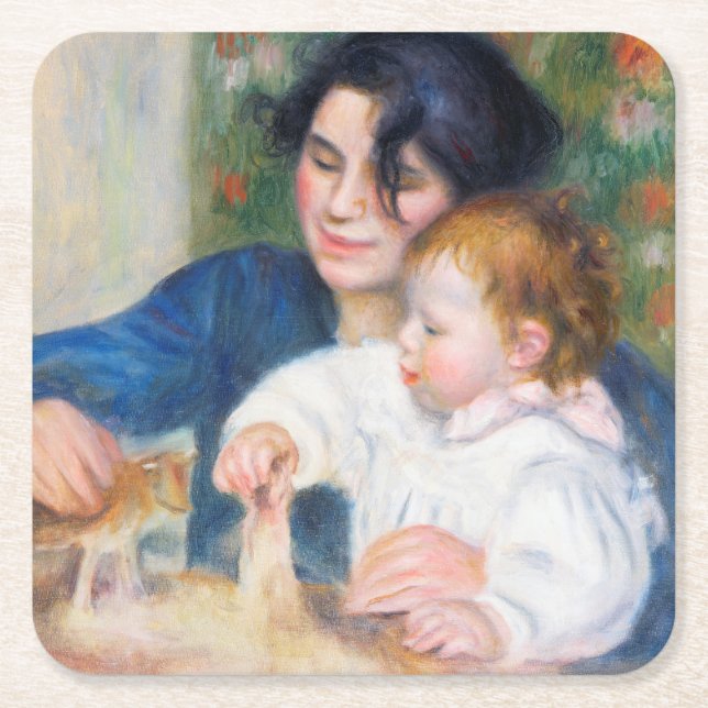 Dessous De Verre Carré Mère et enfant, Renoir (Devant)