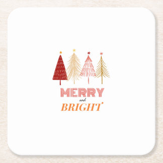 Dessous De Verre Carré Merry & Bright Christmas Paper Coasters