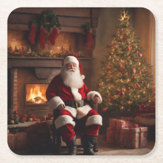 Dessous De Verre Carré Merry Christmas Coaster – Festive Holiday
