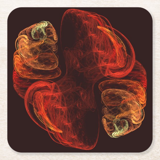 Dessous De Verre Carré Métamorphose Art Abstrait (Devant)