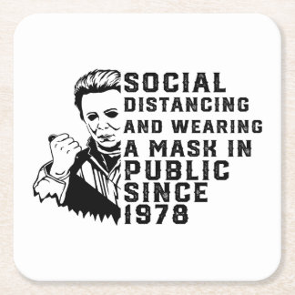 Dessous De Verre Carré Michael Myers Distanciation Sociale