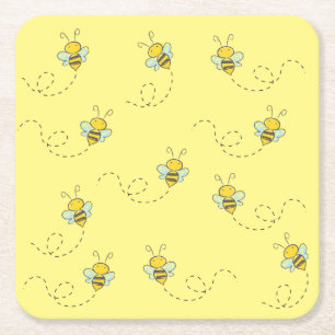 Dessous De Verre Carré Miel Bee