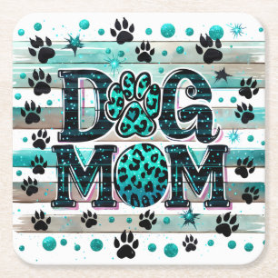 Dessous De Verre Carré Mignonne maman chien