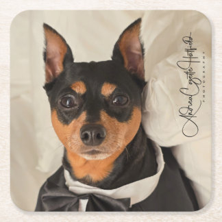 Dessous De Verre Carré MinPin Tux