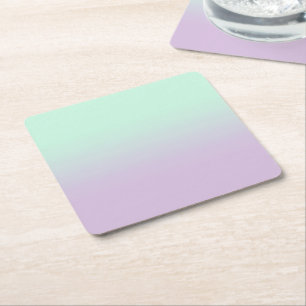Dessous De Verre Carré Mint Esthétique Pastel Et Ombre Gradient Lilac
