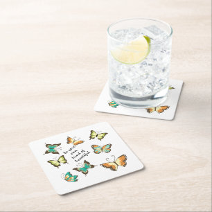 Dessous De Verre Carré Mint Soyez Vos Propres Beaux Papillons