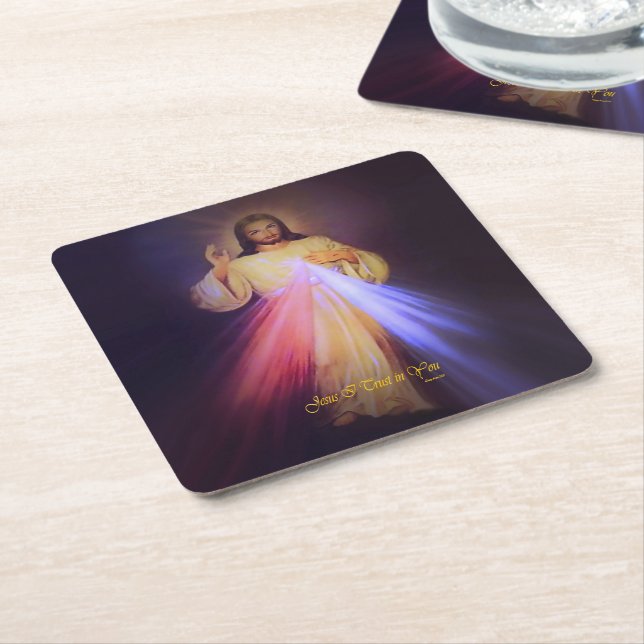Dessous De Verre Carré Miséricorde divine (Incliné)
