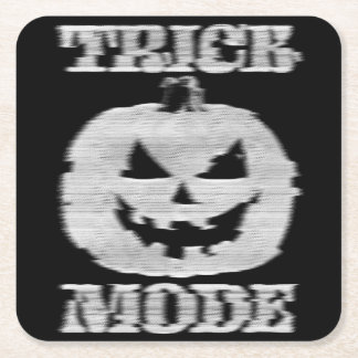 Dessous De Verre Carré Mode Trick Citrouille Glitchy
